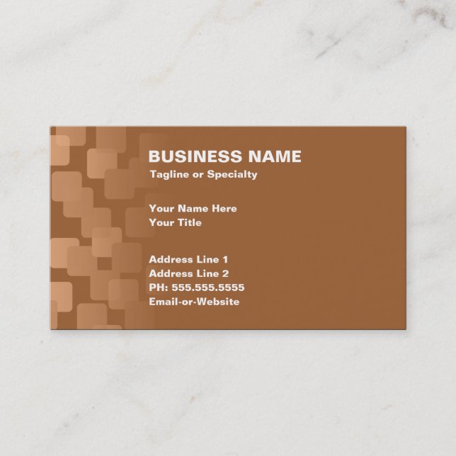 retro cascades business card (Front)