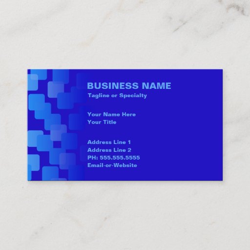 Customizable retro cascades business card templates