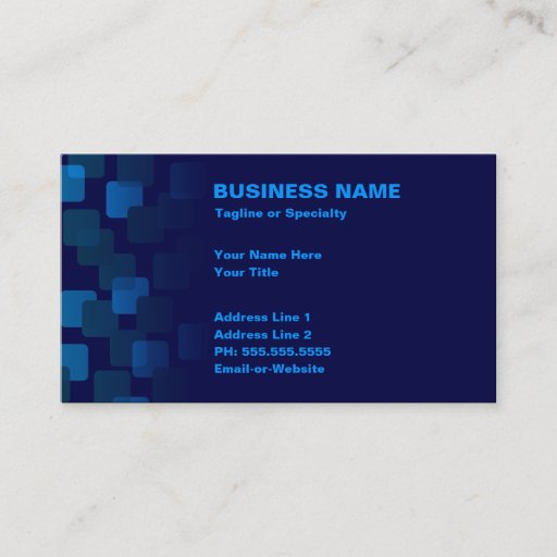 Customizable retro cascades business cards