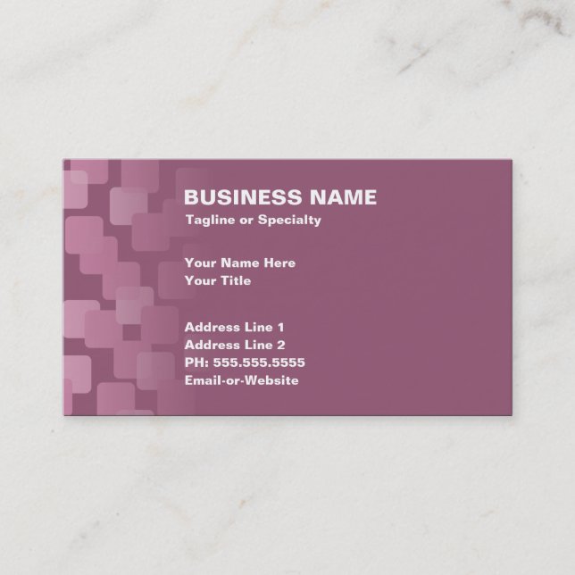 retro cascades business card (Front)