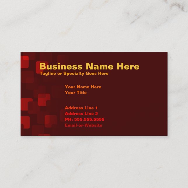 retro cascades business card (Front)