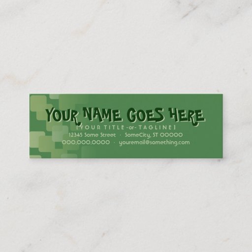Customizable retro cascades business card