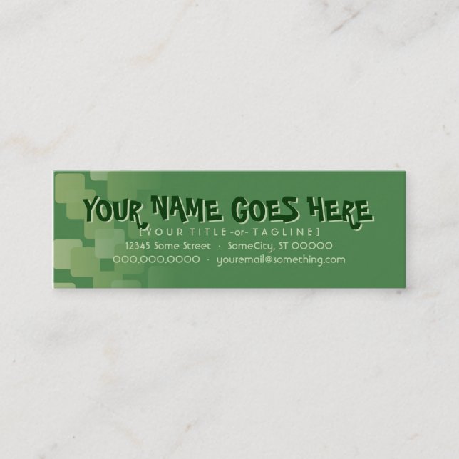 retro cascades mini business card (Front)