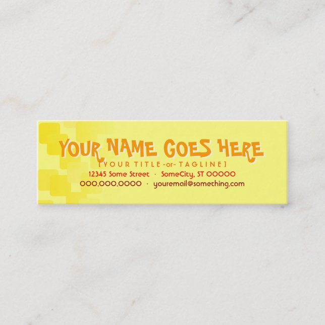 retro cascades mini business card (Front)