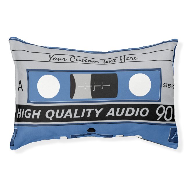 Retro Casette Tape custom dog bed (Front)