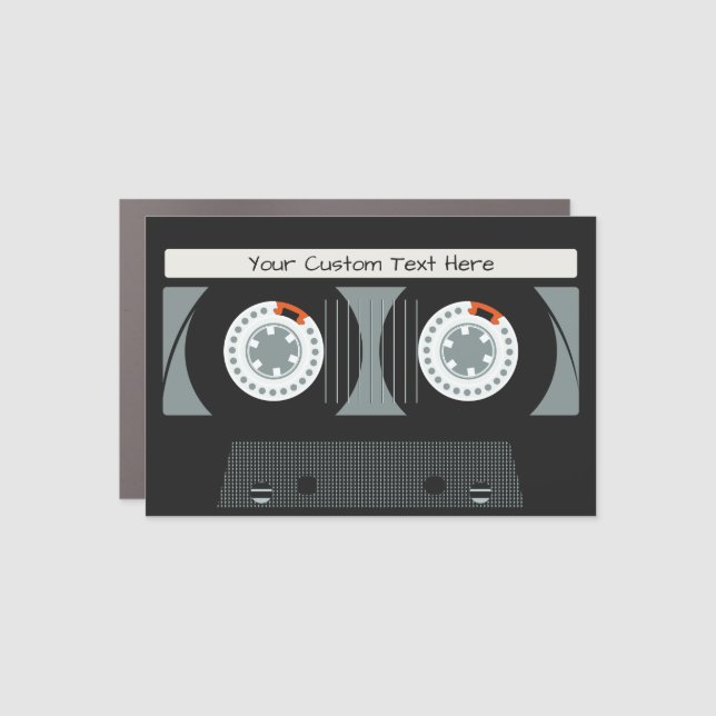 Retro Casette Tape custom text Car Magnet (Front)