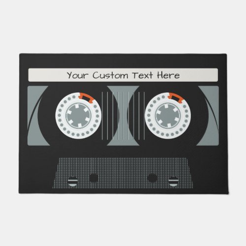 Retro Casette Tape custom text Doormat