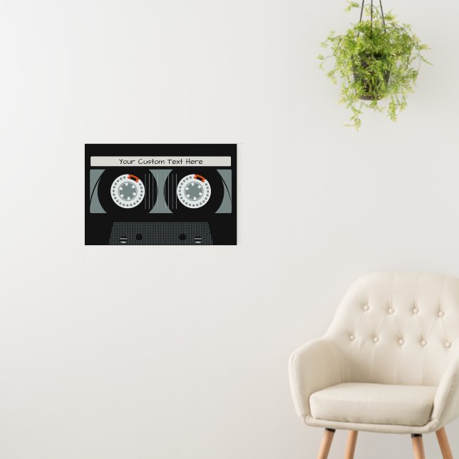 Retro Casette Tape custom text Foam Board (In Situ (Wall))