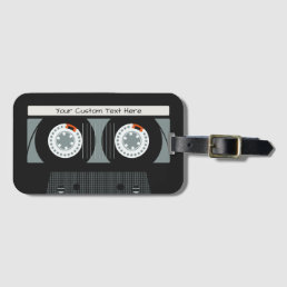 Retro Casette Tape custom text Luggage Tag