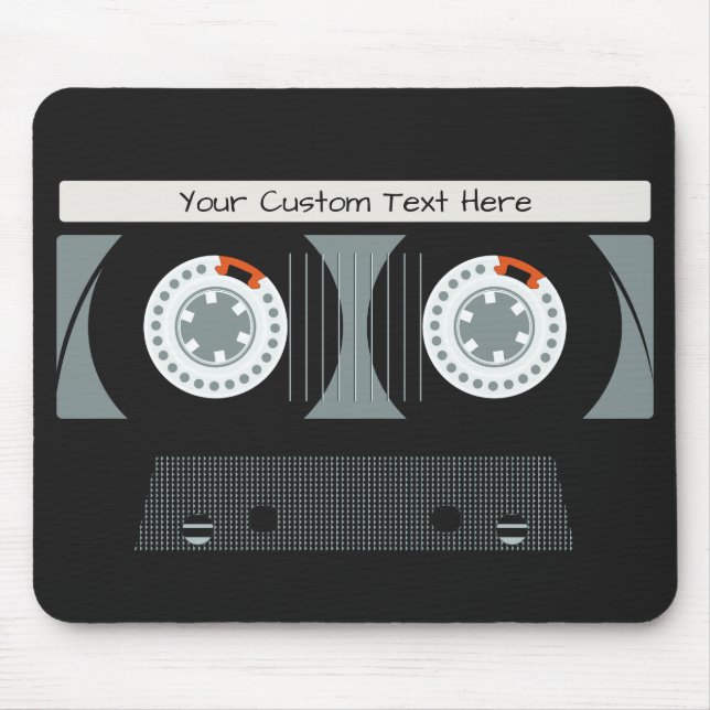 Retro Casette Tape custom text Mouse Pad (Front)
