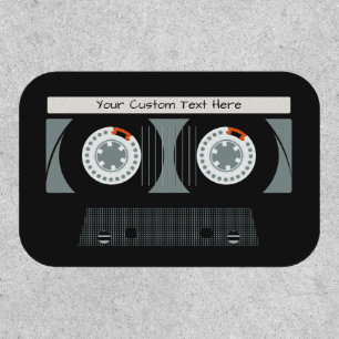 Retro Casette Tape custom text Patch
