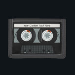 Retro Casette Tape custom text Trifold Wallet<br><div class="desc">See my store for more music items.</div>