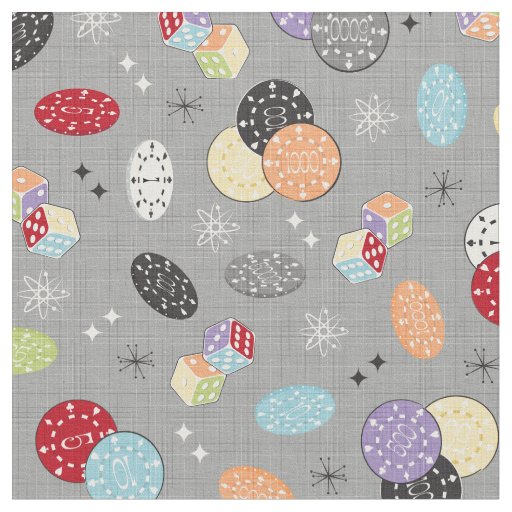 Retro Casino Dice Fabric