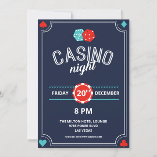Retro Casino Night Invite