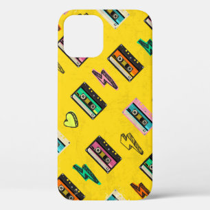 Retro Cassette: 80's Love Party Design iPhone 12 Case