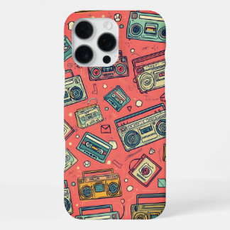 Retro Cassette Boomboxes 80s Music Fans iPhone 16 Pro Max Case