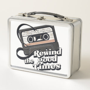 Retro Cassette Design for Nostalgia lovers Metal Lunch Box