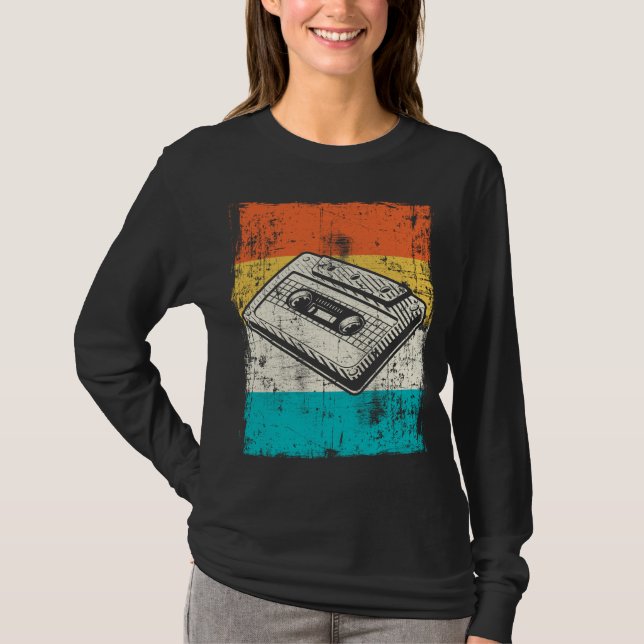Retro Cassette Tape 80s 90s Music Art Mixtape T-Shirt (Front)