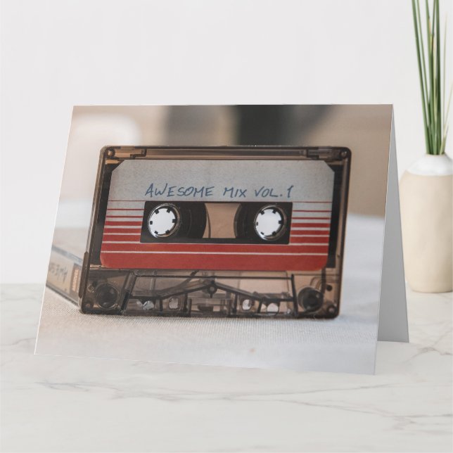 RETRO CASSETTE TAPE BIRTHDAY GREETING CARDS (Front)