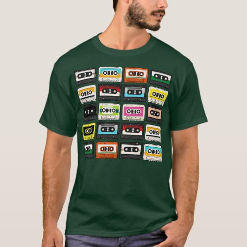 Retro Cassette Tape Collection Vintage Music Lover T_Shirt
