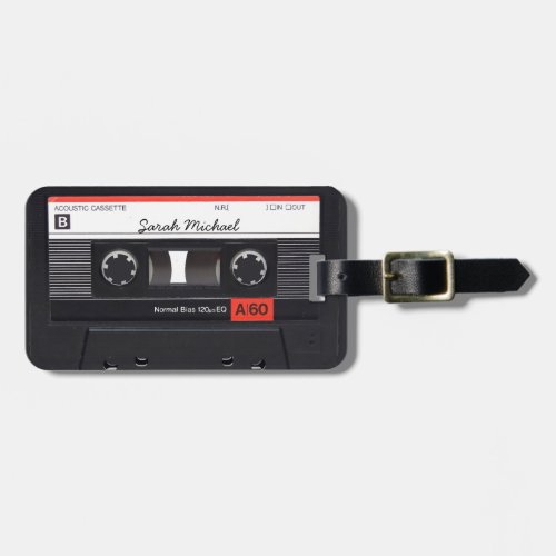 Retro Cassette tape Custom Luggage Tags