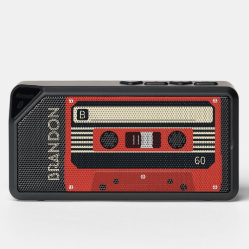 Retro Cassette Tape Custom Name Monogram Bluetooth Speaker