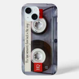 Retro Cassette Tape Funny Personalized iPhone 15 Case