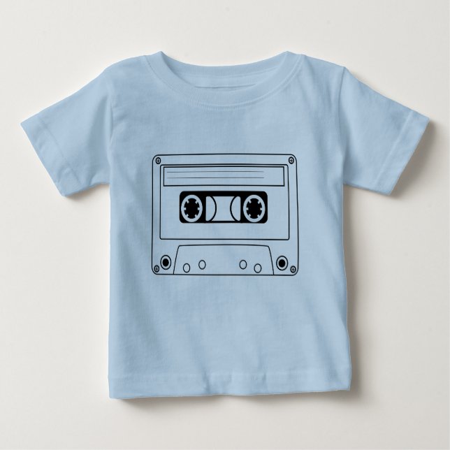 Retro cassette tape grunge music baby T-Shirt (Front)