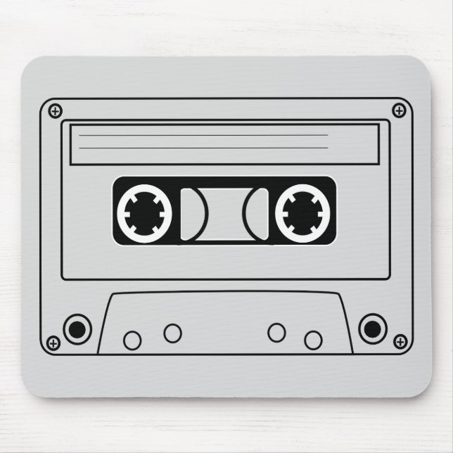 Retro cassette tape grunge music mouse pad (Front)