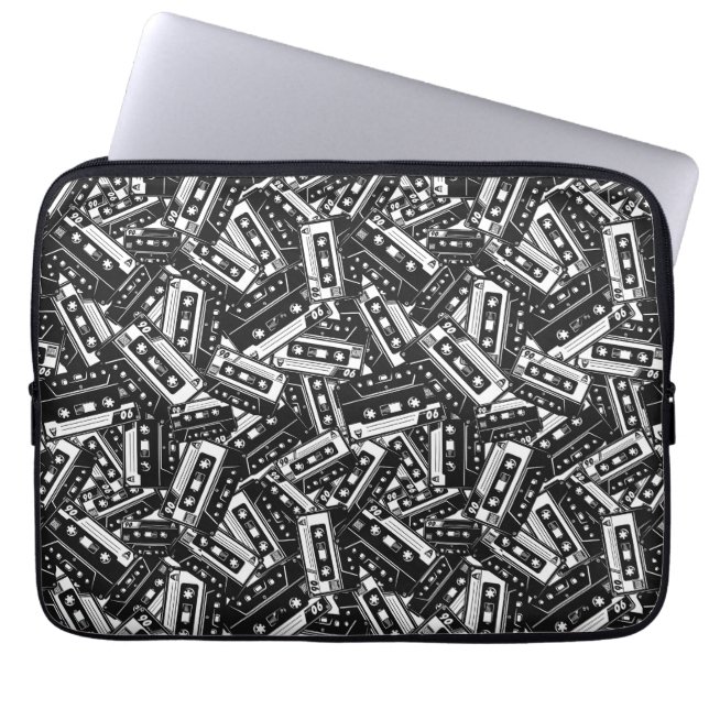 Retro Cassette Tape Laptop Sleeve – Cool & Classic (Front)