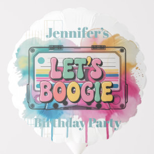 Retro Cassette Tape Let’s Boogie Adult Birthday  Balloon