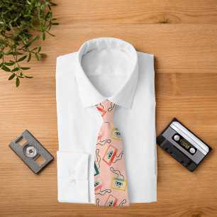 Retro Cassette Tape Love Songs Neck Tie