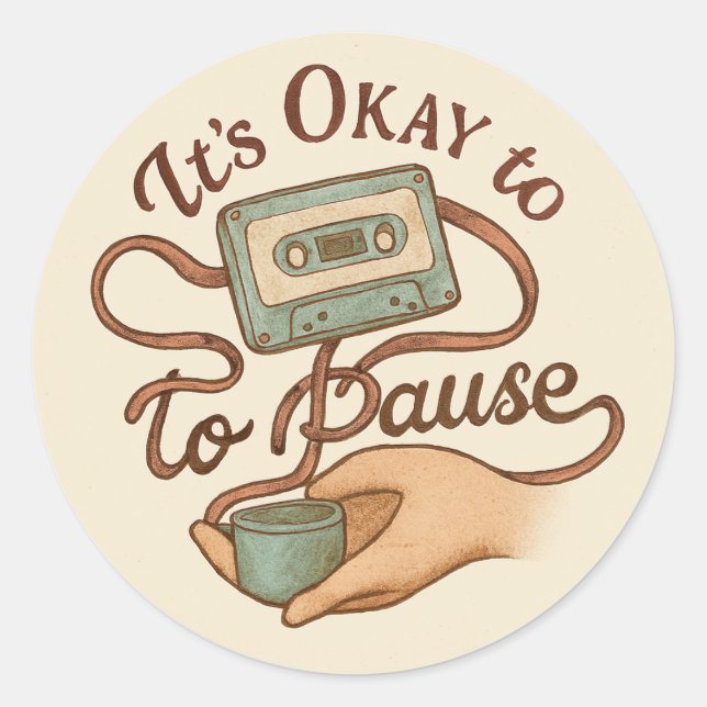  Retro Cassette Tape Mental Health Sticker (Front)