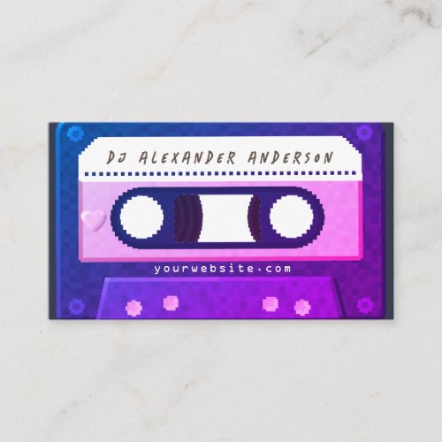 Retro Cassette Tape Music DJ Business Card