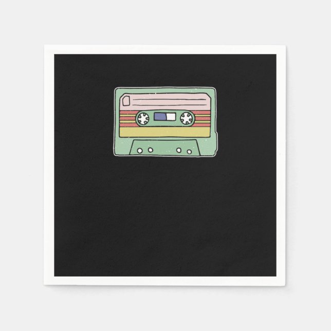 Retro Cassette Tape Napkins (Front)