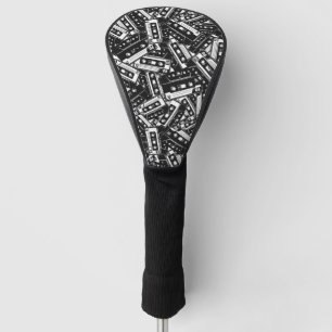 Retro Cassette Tape Pattern - Golf Club Head Cover