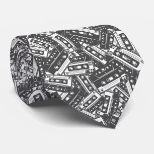Retro Cassette Tape Pattern Neck Tie