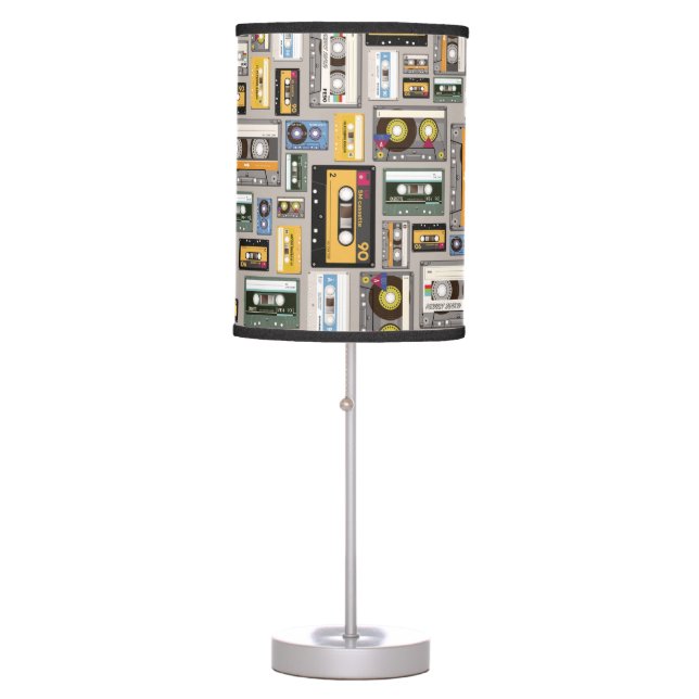Retro cassette tape pattern table lamp (Front)