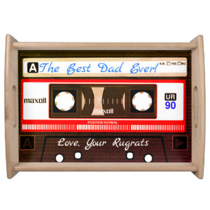 Retro Cassette Tape Personalized Serving Tray