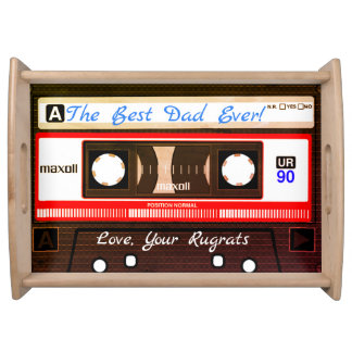 Retro Cassette Tape Personalized Serving Tray