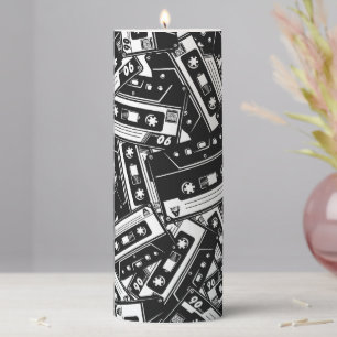 Retro Cassette Tape Pillar Candle
