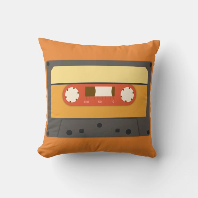 Retro cassette tape pillow (Front)