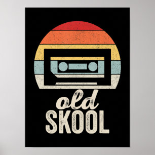 Retro Cassette Tape Shirt Old School Vintage Music Poster