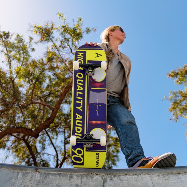 Retro Cassette Tape Skateboard - Cool Pop Art Vibe (Outdoor 1)