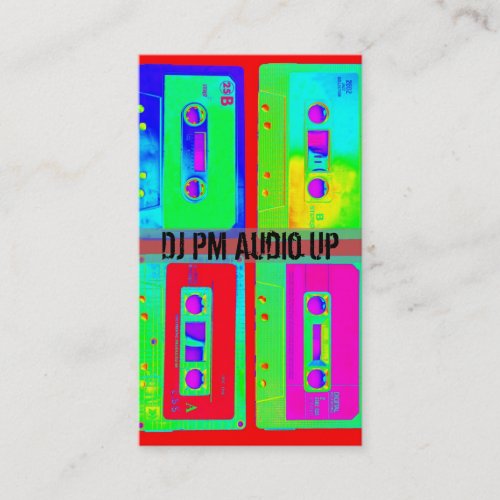 Retro Cassette Tape Throw Back DJ Record Business Cards