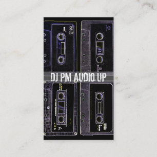 Retro Cassette Tape Throw Back DJ Record Business Card