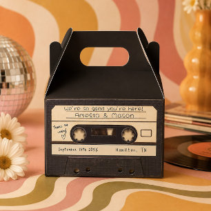 Retro Cassette Tape Wedding Favor Boxes