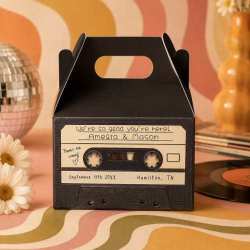 Retro Cassette Tape Wedding Favor Boxes