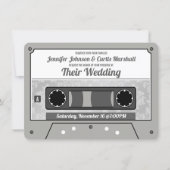 Retro Cassette Tape Wedding Invitation (Front)