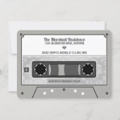 Retro Cassette Tape Wedding Invitation (Back)